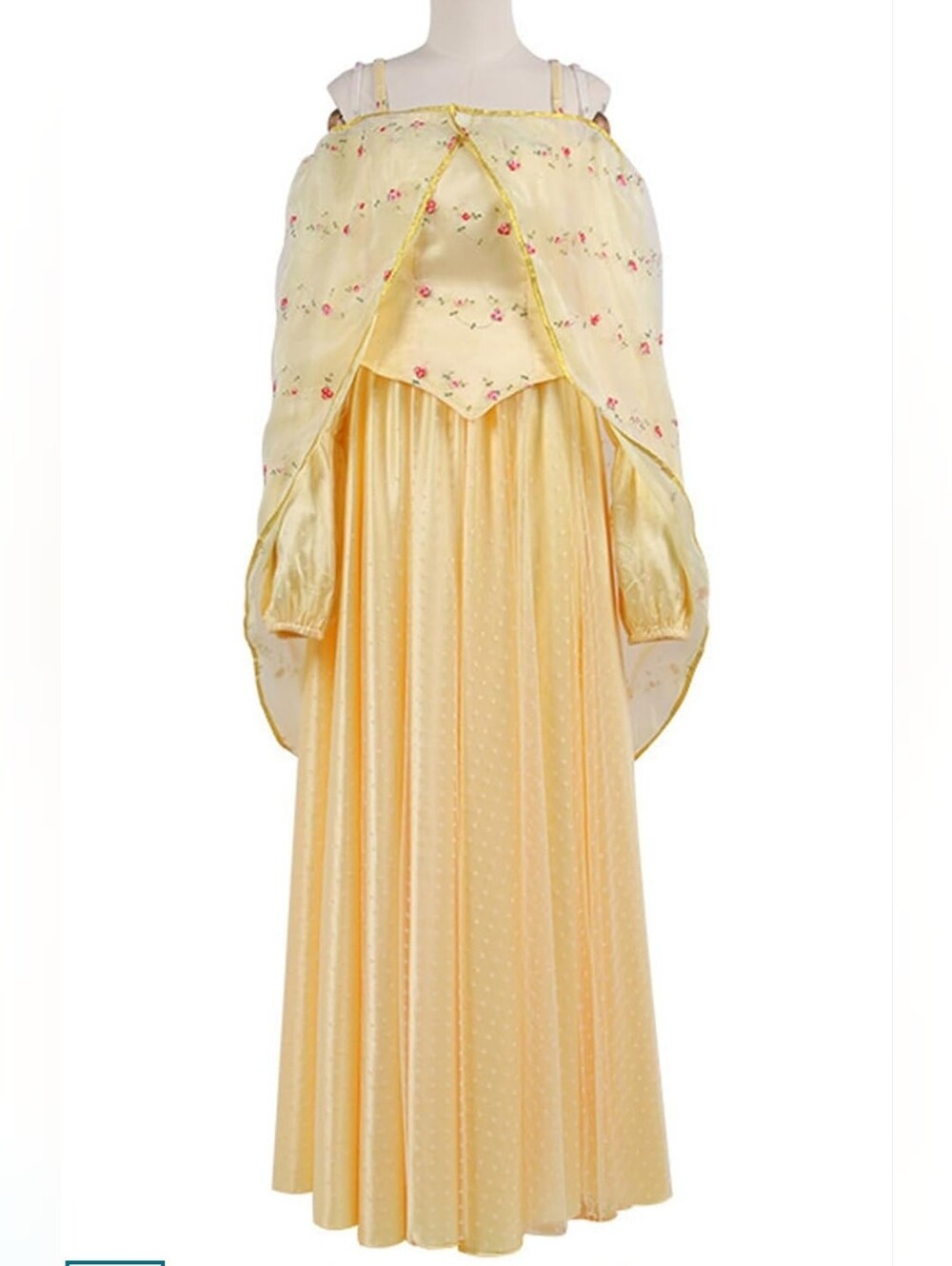 Queen Costume Women Girls Yellow Dress Cape Cosplay Outfits Full Set